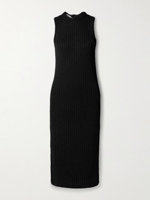 Leighton Ribbed-knit Midi Dress