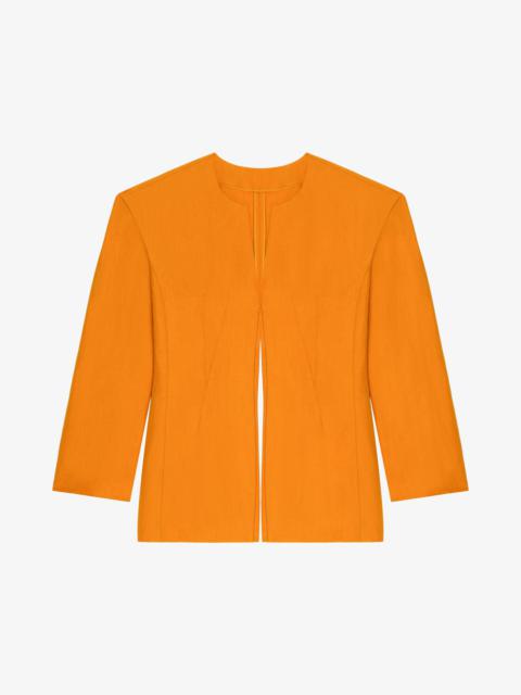 SHIRT IN LINEN AND SILK WITH 4G DETAIL