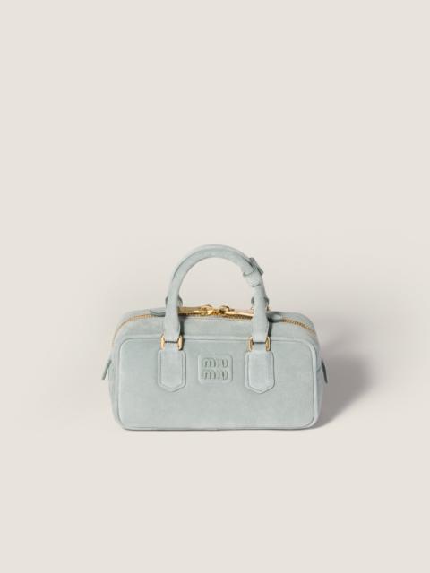 Arcadie padded suede top-handle bag