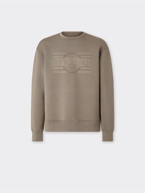 Scuba sweatshirt with Ferrari embroidery