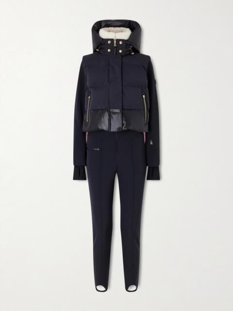 Ulla 2in1 Hooded Plush-trimmed Padded Quilted Ski Suit