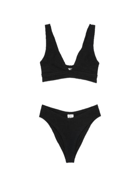 V-neck wide straps beachwear