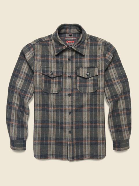 CPO Wool Shirt - Olive Plaid