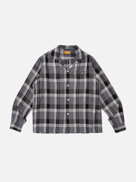 OPEN COLLAR CHECK SHIRT