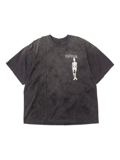 skeleton-print tie-dye t-shirt