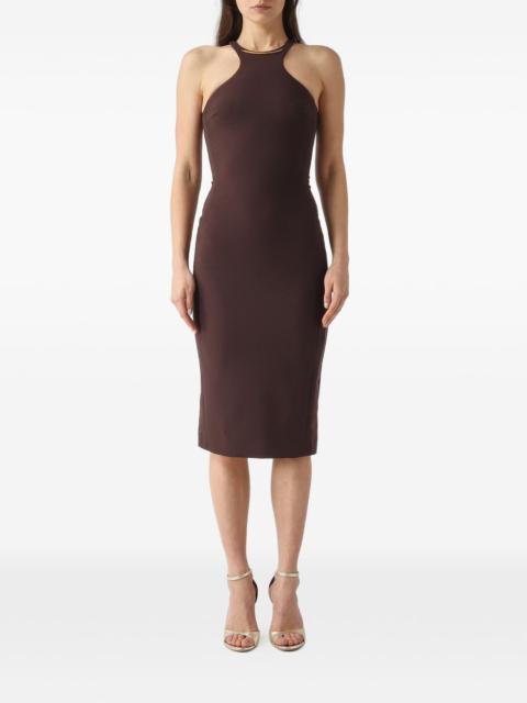 halterneck midi dress