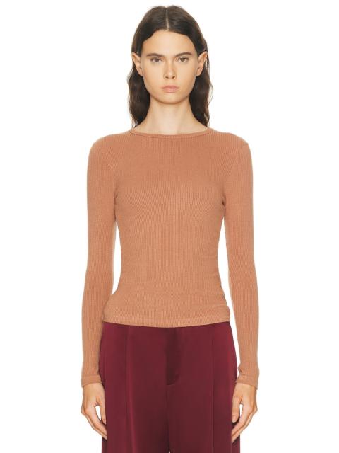 Quincy Long Sleeve Fitted Crewneck Tee