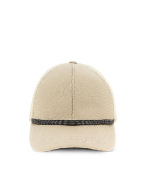 embelished-trim monile baseball hat