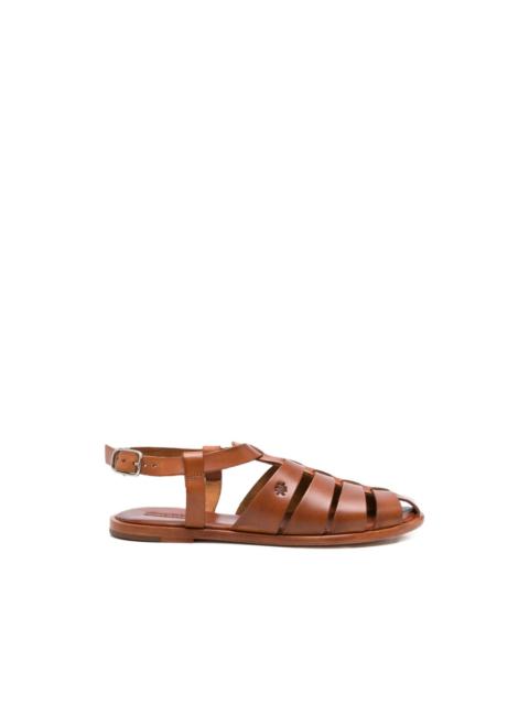 woven buckle-fastening sandals