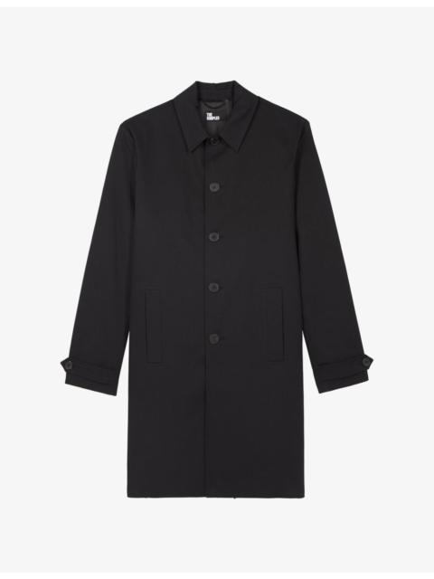 Single-Breasted Regular-Fit Cotton Trench Coat