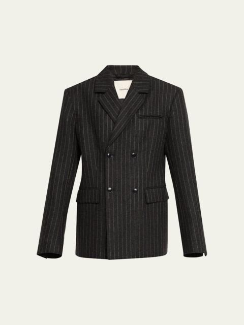 Osono Pinstripe Wool Blazer
