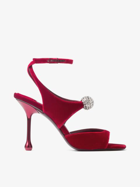 Orb 95
Ruby Red Velvet Sandals