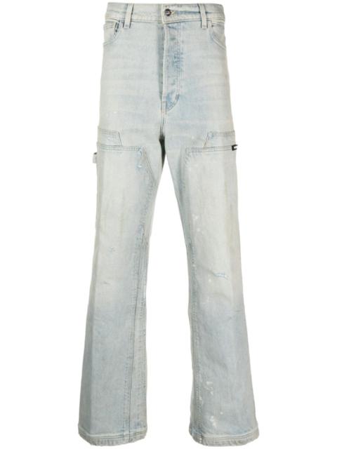 straight-leg panelled jeans