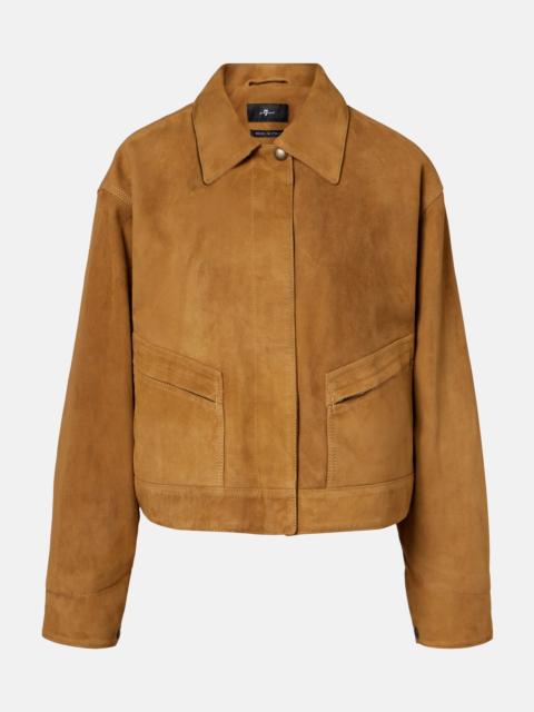 Cropped suede jacket