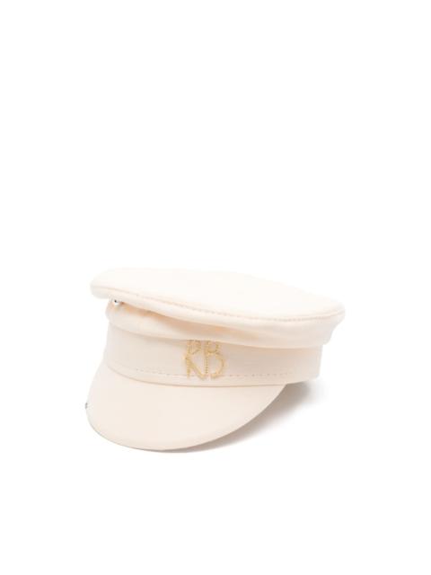 logo-appliqué baker boy hat