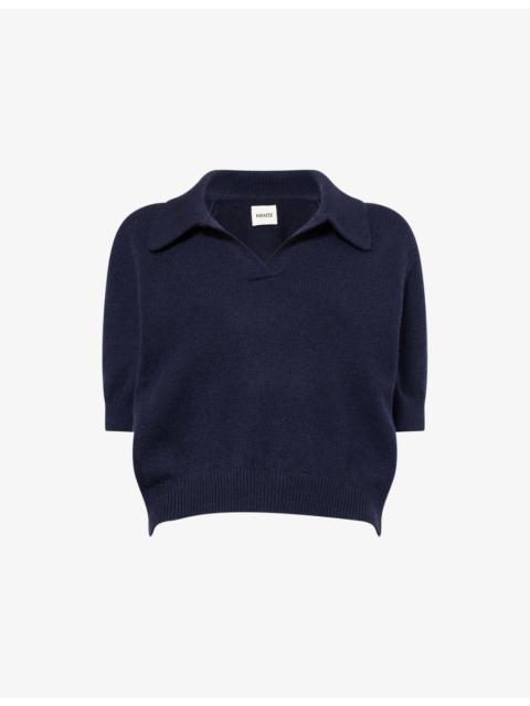 Leni Collared Wool-Blend Top