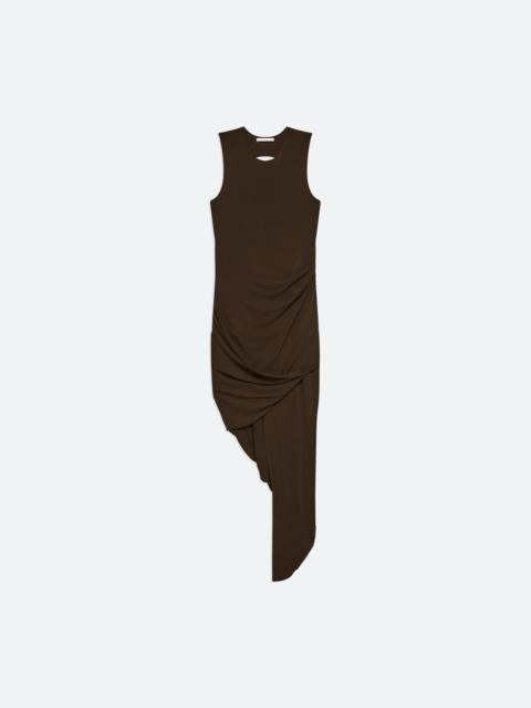 TWISTED DRAPE DRESS