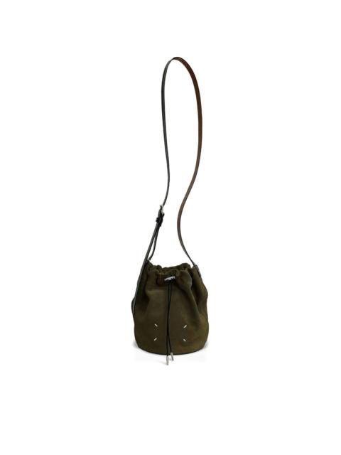 drawstring leather bucket bag