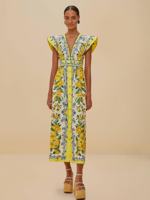 Off-White Sicily Scarf Organic Cotton Maxi Dress