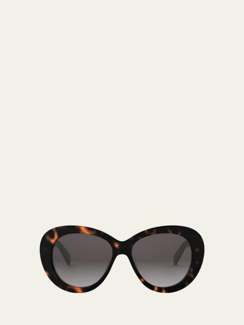 Triomphe Logo Oval Acetate Sunglasses