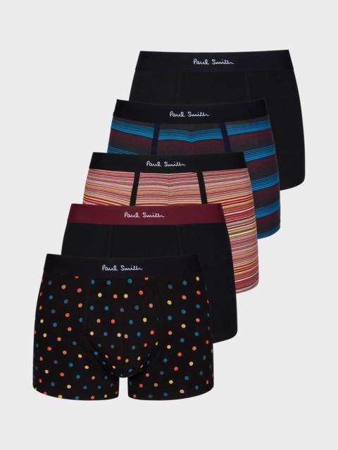 Spot and Stripe Mix Boxer Briefs Five Pack