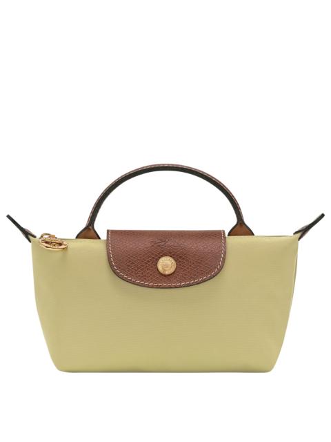 Le Pliage Original Pouch with handle Pistachio - Recycled canvas