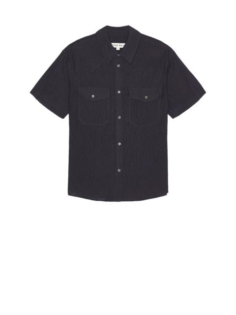 Western Seersucker Short Sleeve Shirt