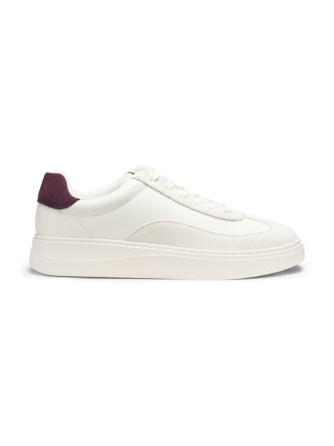 SUEDE-TRIM TRAINERS WITH LOW PROFILE