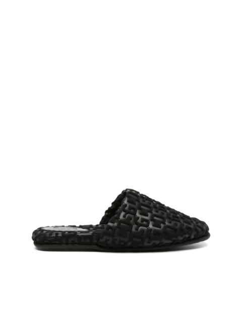 logo-embossed monogram slippers