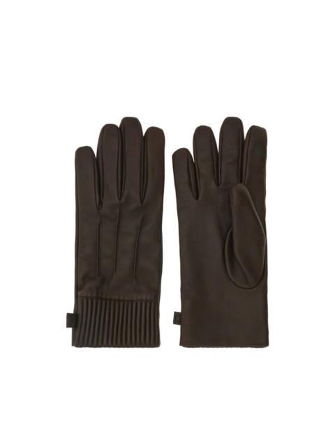 lined topstitching gloves