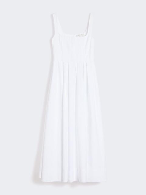 Long sleeveless pure cotton dress - optical white