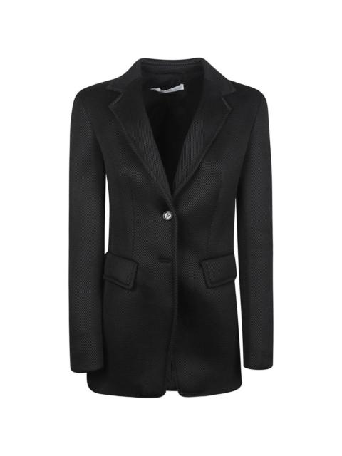 textured single-breasted blazer