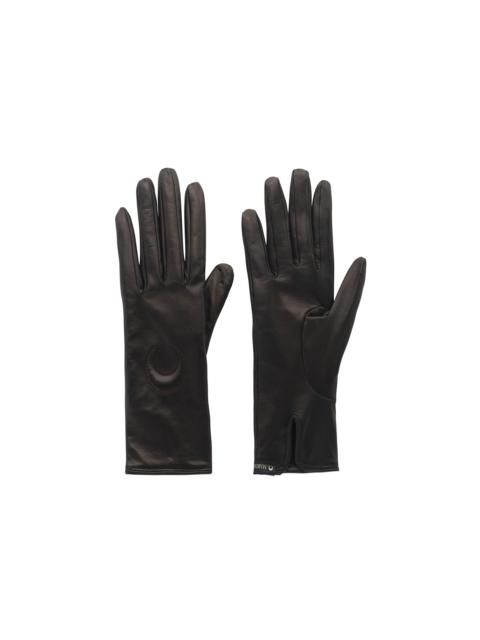 Moon Logo Leather Short Gloves