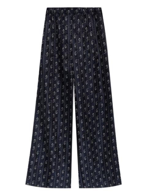 paisley print wide-leg trousers