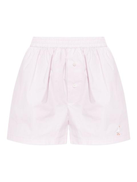 goose-embroidered shorts