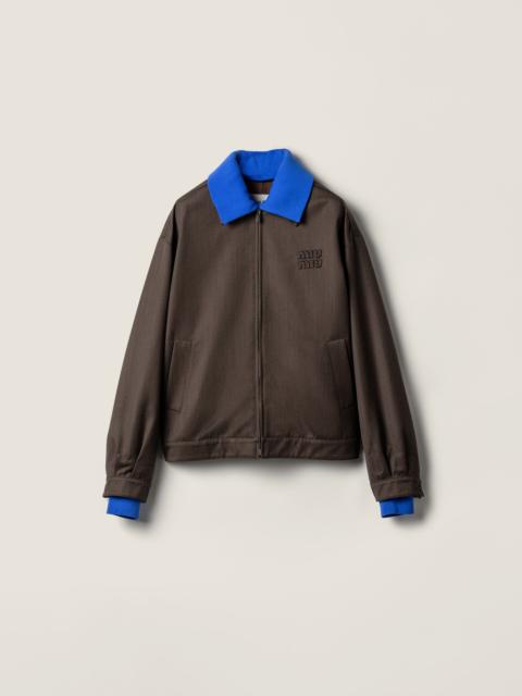 Cover fabric blouson jacket