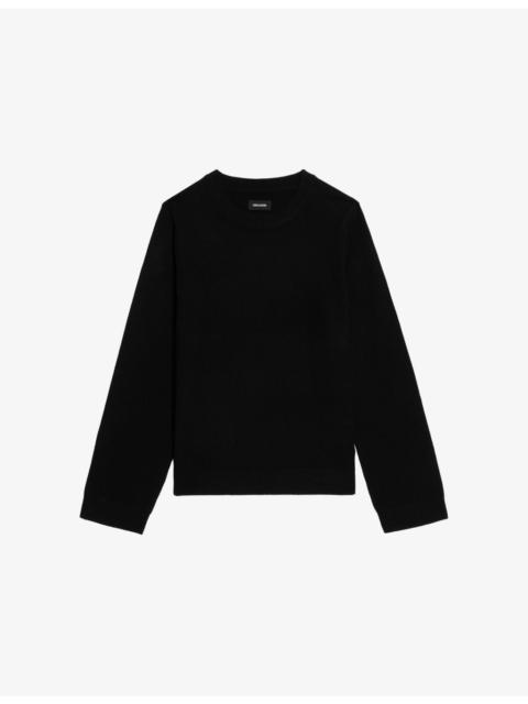 Cara Elbow-Patch Wool And Cashmere Jumper