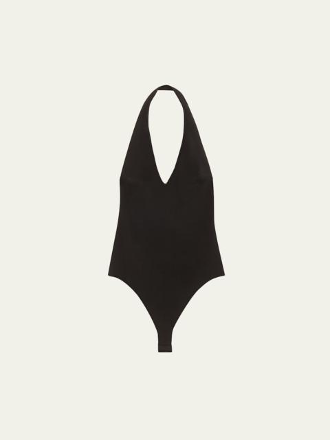 Lila Plunge Halter-Neck Bodysuit