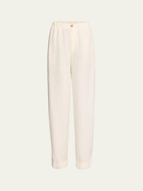 Hemp Wide-Leg Utility Pants