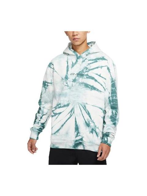 Men's Air Jordan Back Large Logo Printing Tie Dye Sports Green DR2647-133