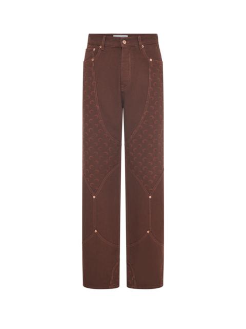 Moon Jacquard Twill Workwear Pants