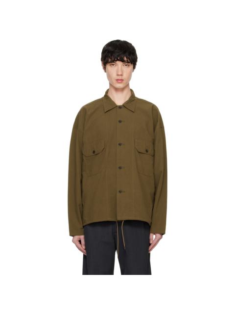 Brown Cotton Wool Deck Shirt