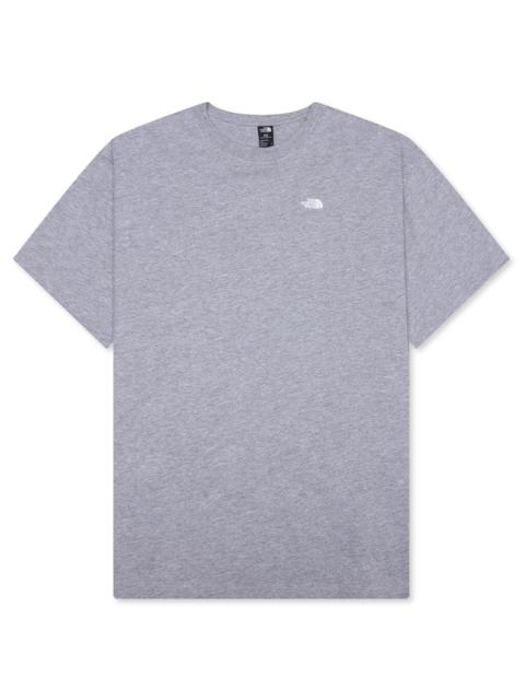 ESSENTIAL SIMPLE DOME OVERSIZED S/S TEE - PALE GREY HEATHER
