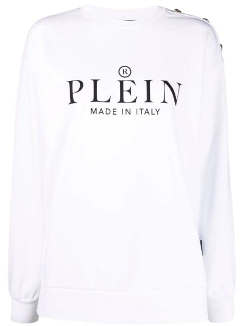 logo-print crew neck sweatshirt