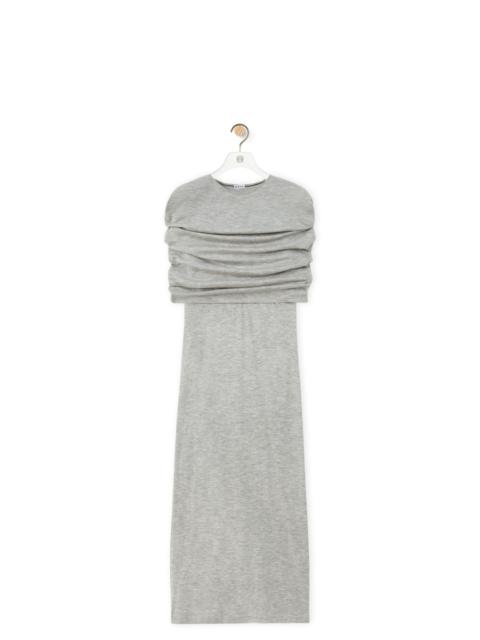 Cape tube dress in cashmere