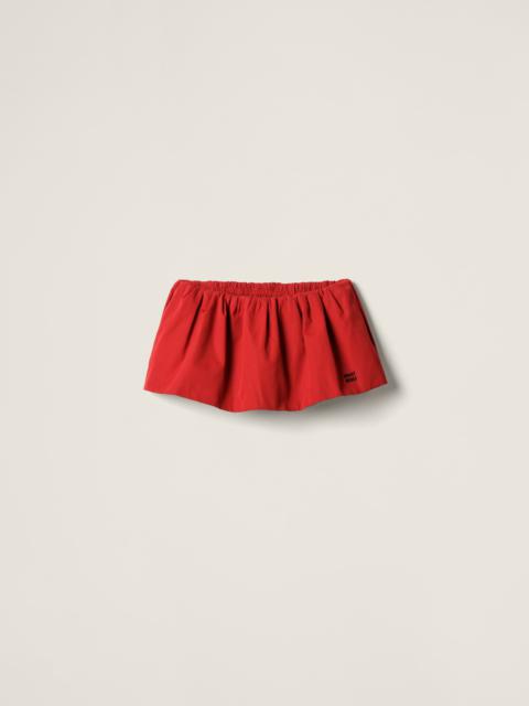 Poplin miniskirt