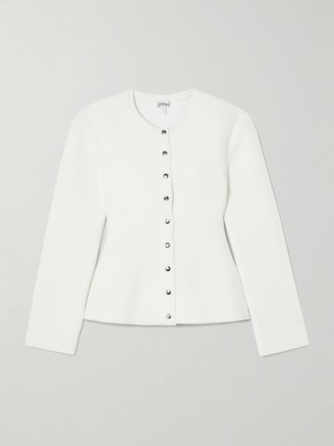 Chenille cardigan White