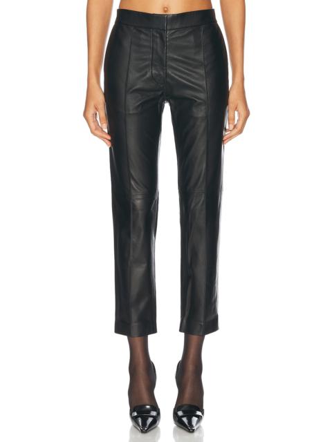 Leather Straight Crop Trouser