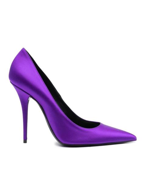 Saint Laurent Marylin Pump Purple Satin