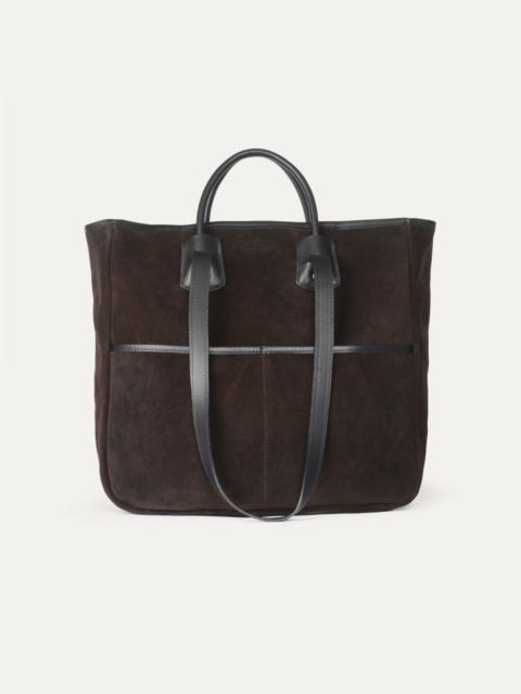 MELINE TOTE BAG / SUEDE  -  DARK BROWN